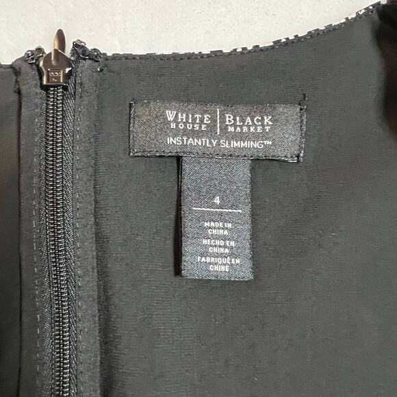 White House Black Market Instantly Slimming Layered Sheath Dress Size 4 Office - Picture 4 of 11